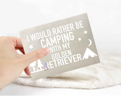 Camping With My Golden Retriever Sticker