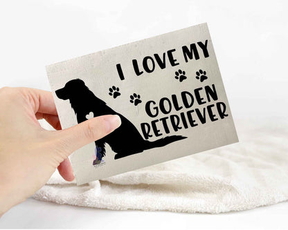 I Love My Golden Retriever Sticker