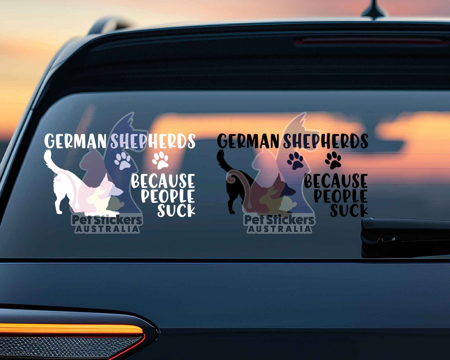 German Shepherds Because People Suck™ Sticker