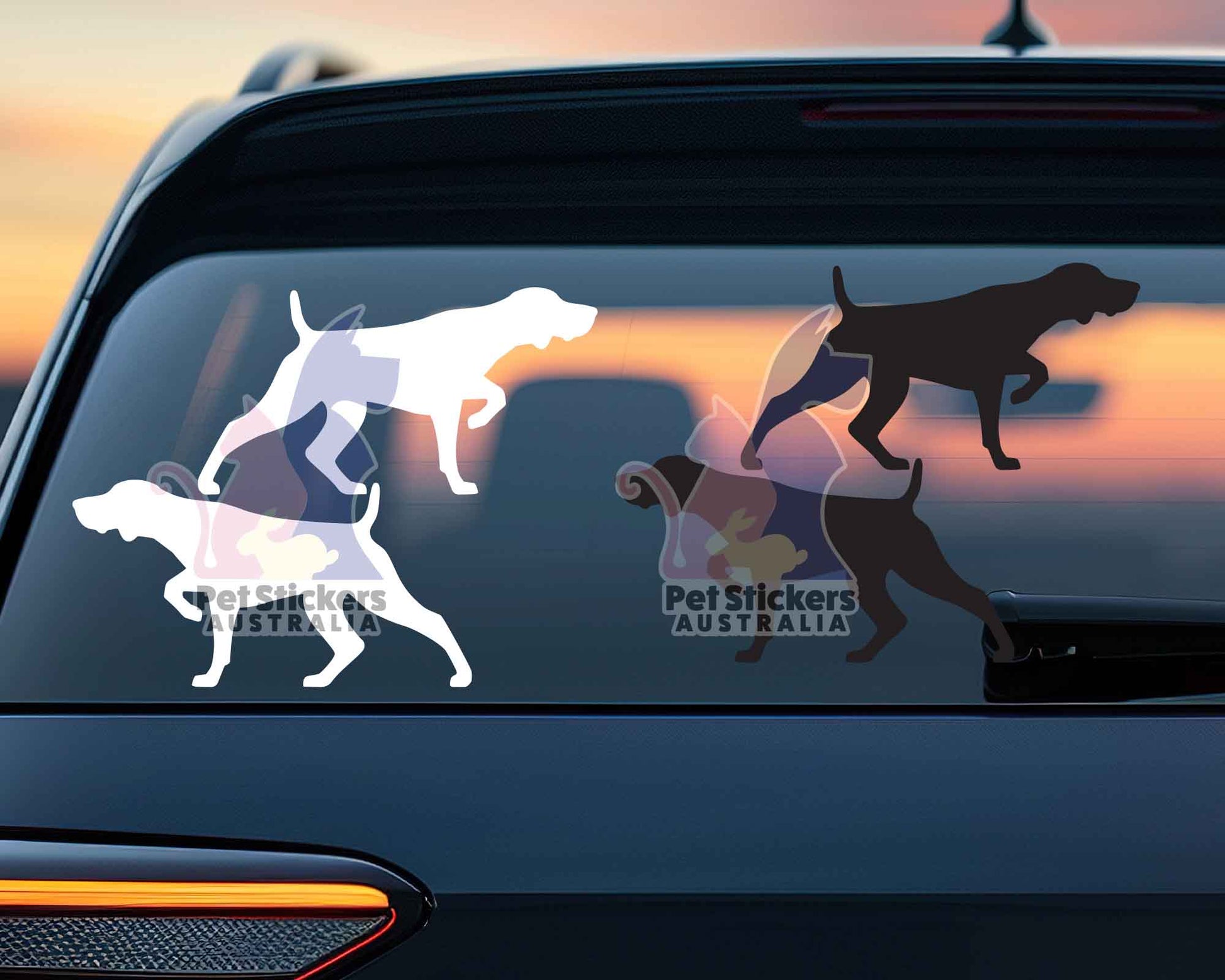 German Shorthaired Pointer Silhouette Stickers