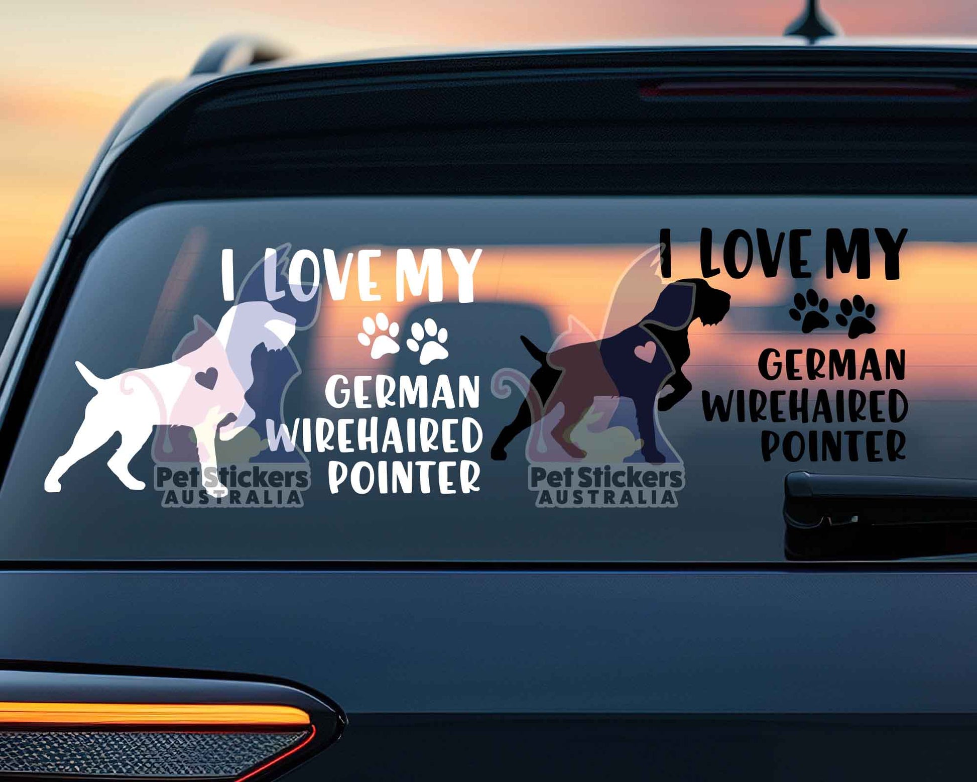 I Love My German Wirehaired Pointer Sticker