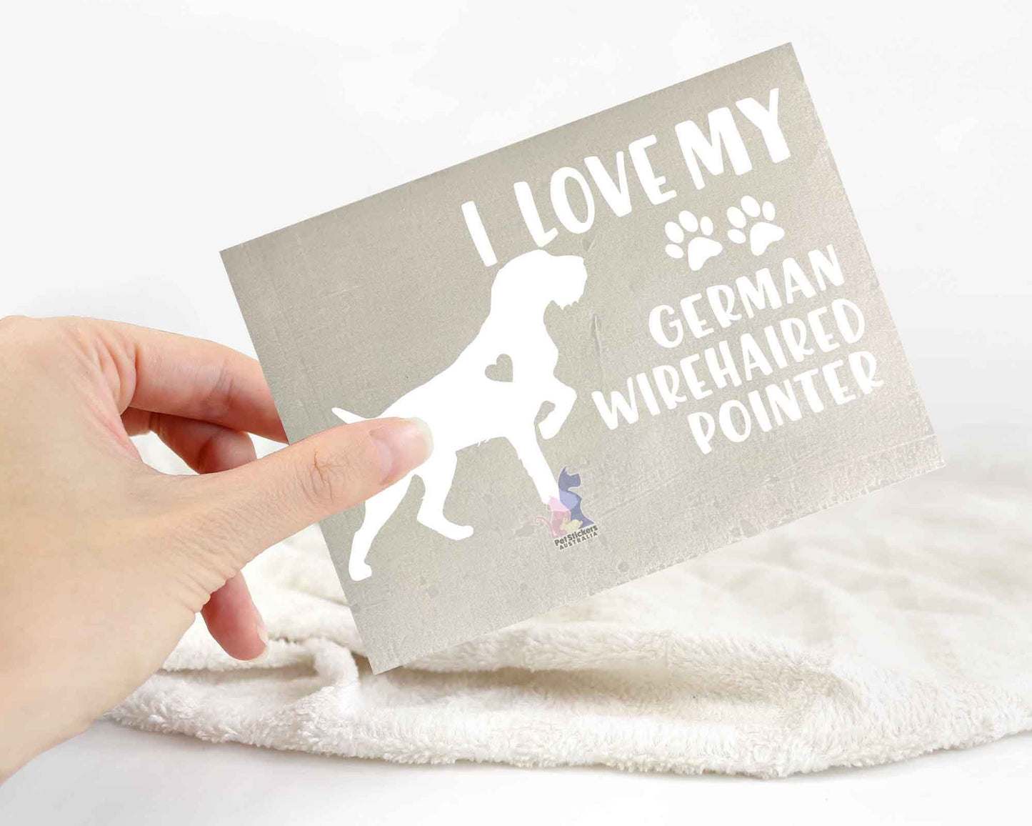 I Love My German Wirehaired Pointer Sticker