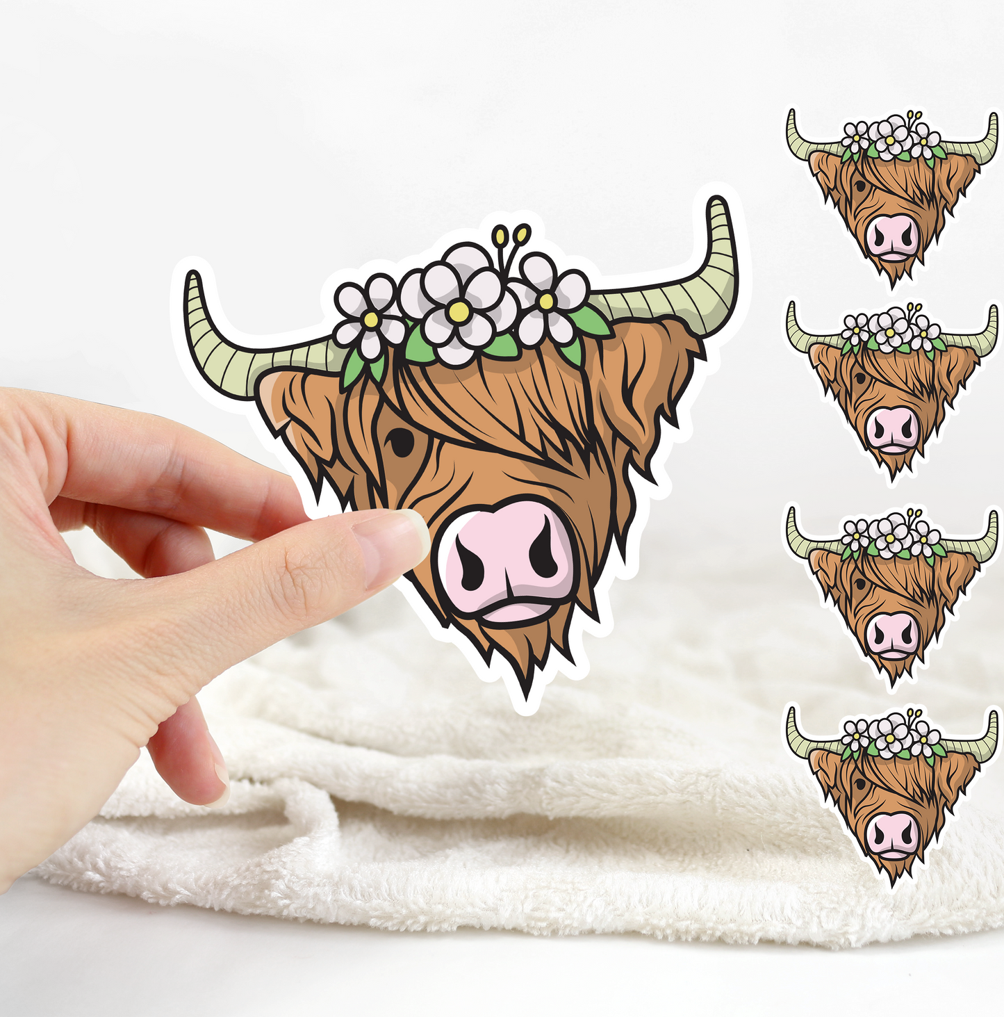 Highland Cow Stickers