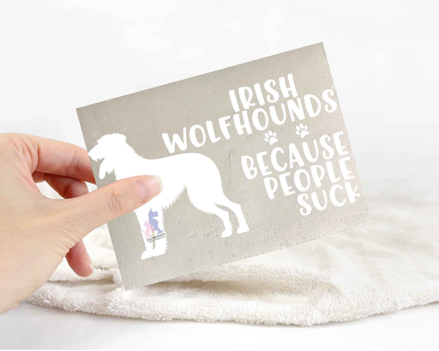 Irish Wolfhounds Because People Suck™ Sticker