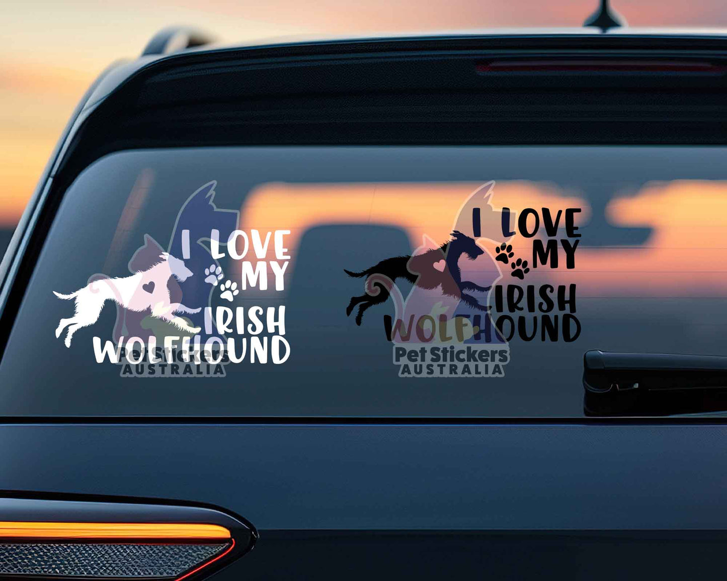 I Love My Irish Wolfhound Sticker