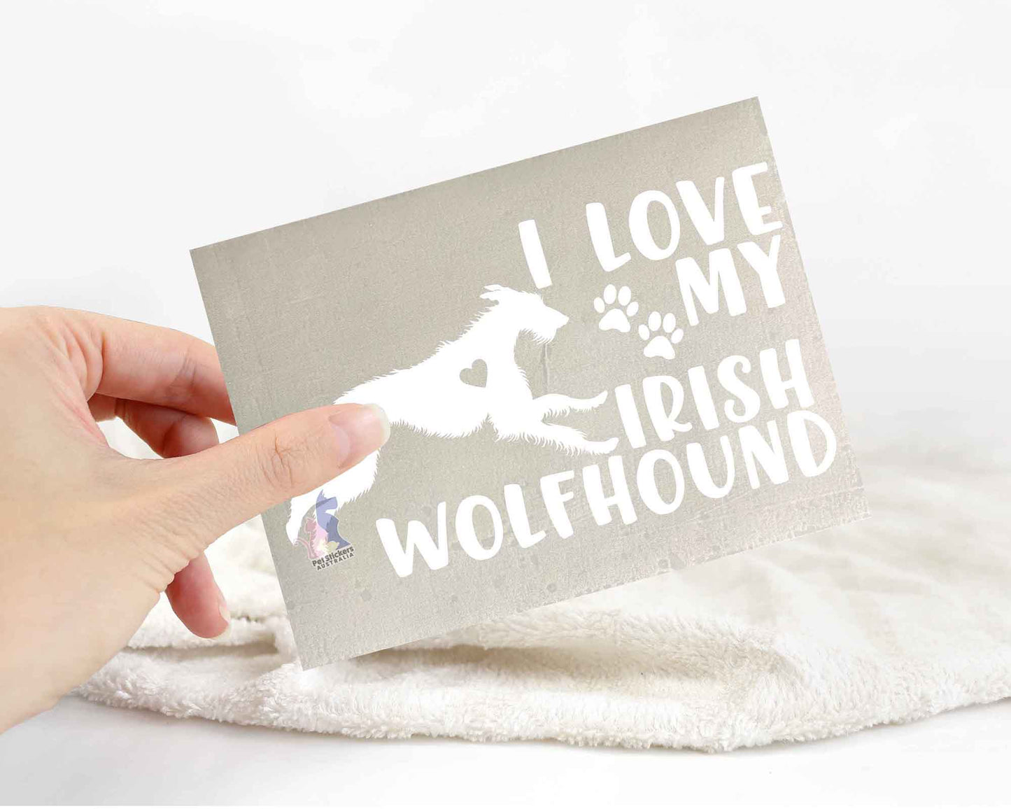 I Love My Irish Wolfhound Sticker