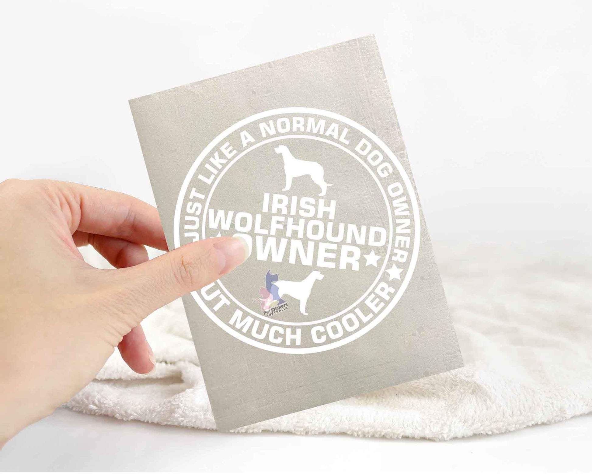 Irish Wolfhound Dog Owner But Cooler Sticker