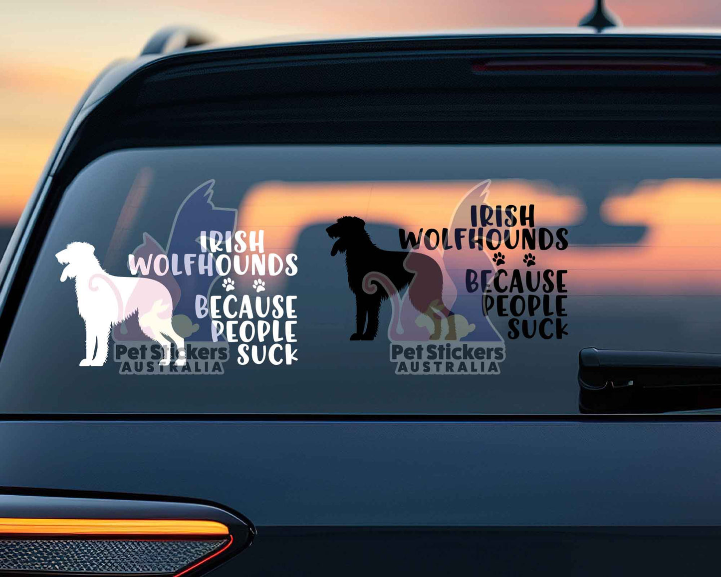 Irish Wolfhounds Because People Suck™ Sticker