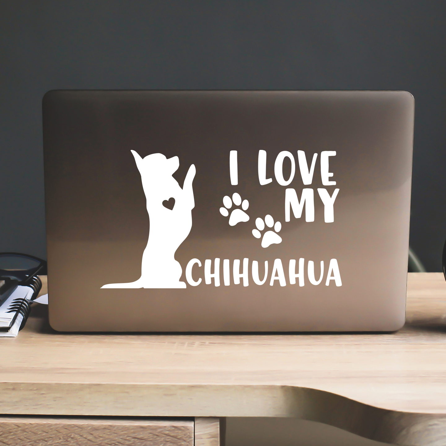 I Love My Chihuahua Sticker