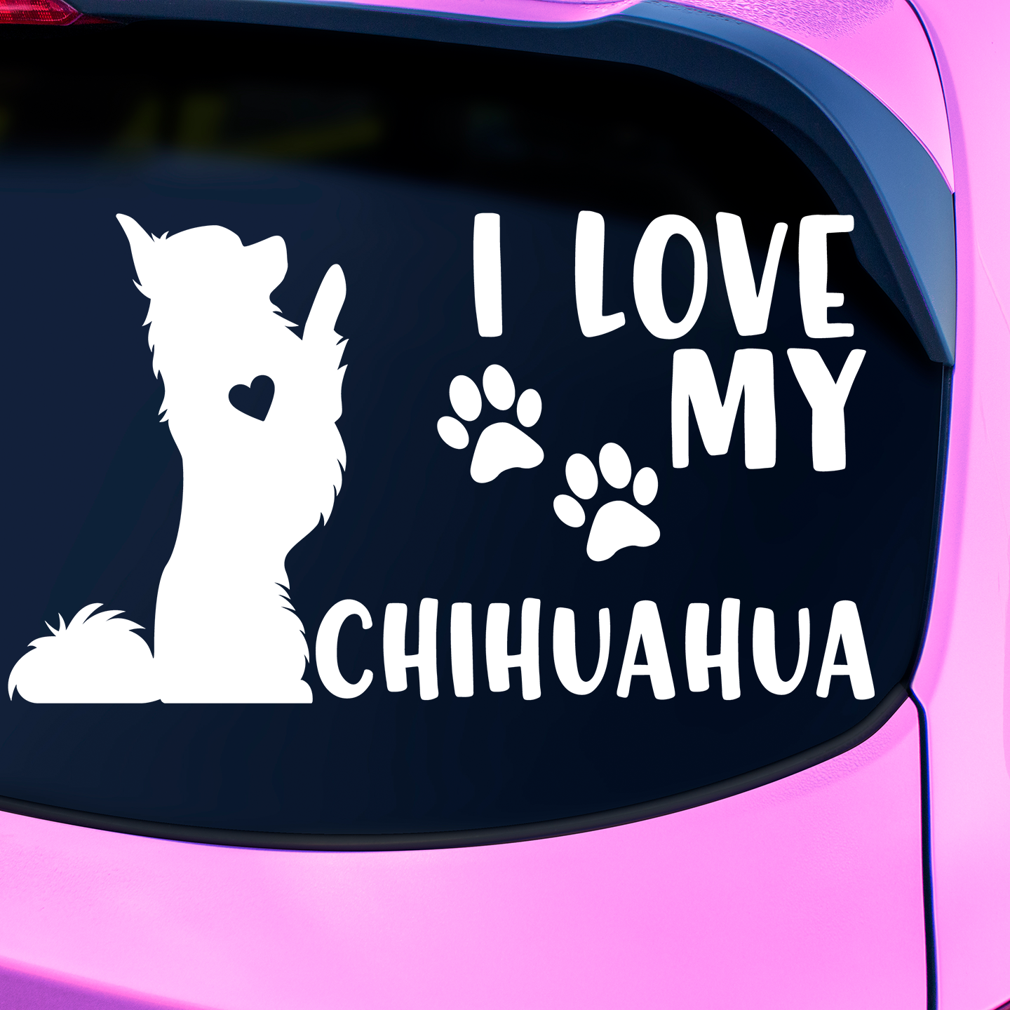 I Love My Chihuahua Sticker