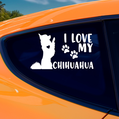 I Love My Chihuahua Sticker