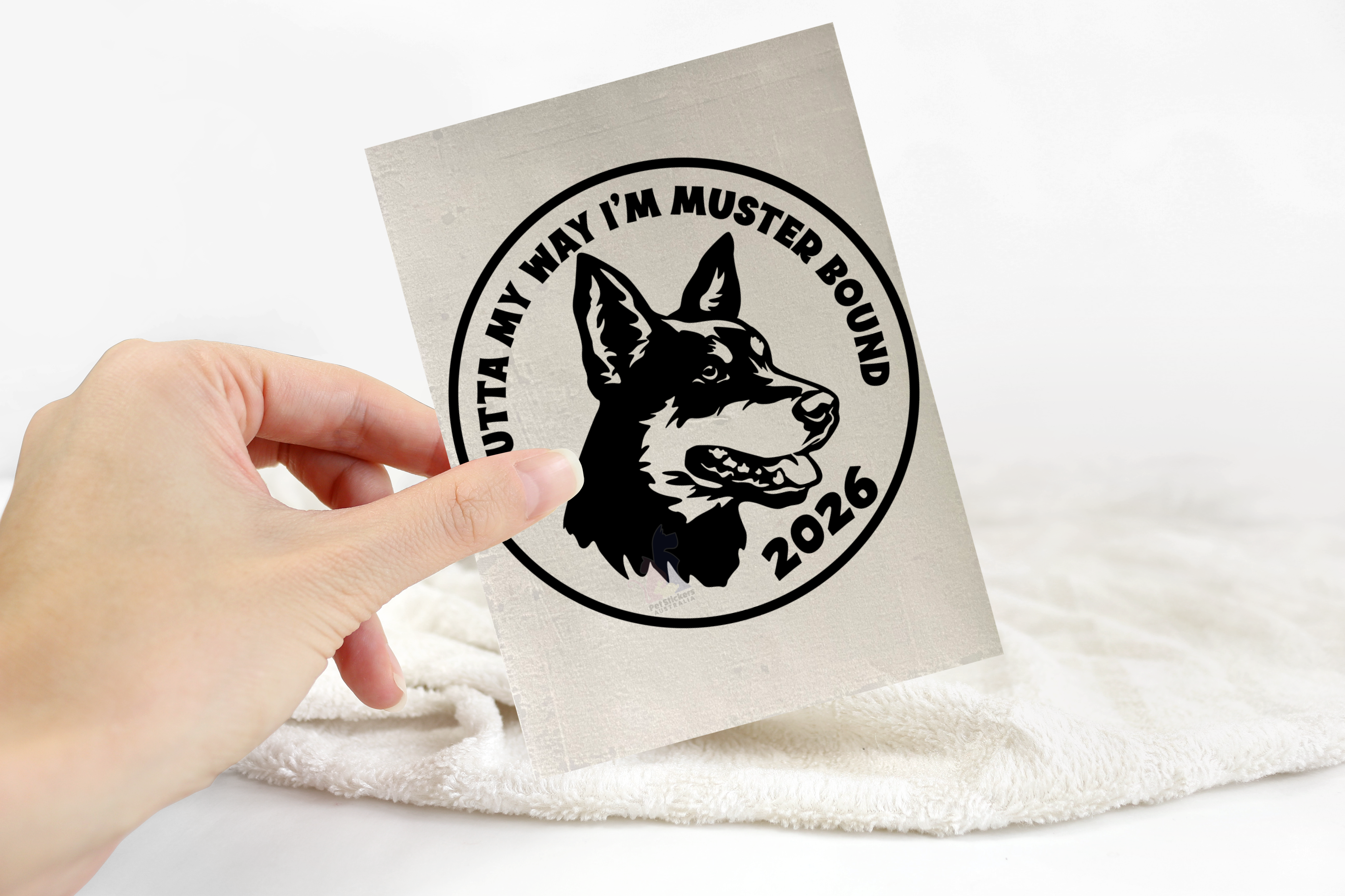 I'm Muster Bound Kelpie Sticker | Kelpie Dog Stickers Australia – Pet ...