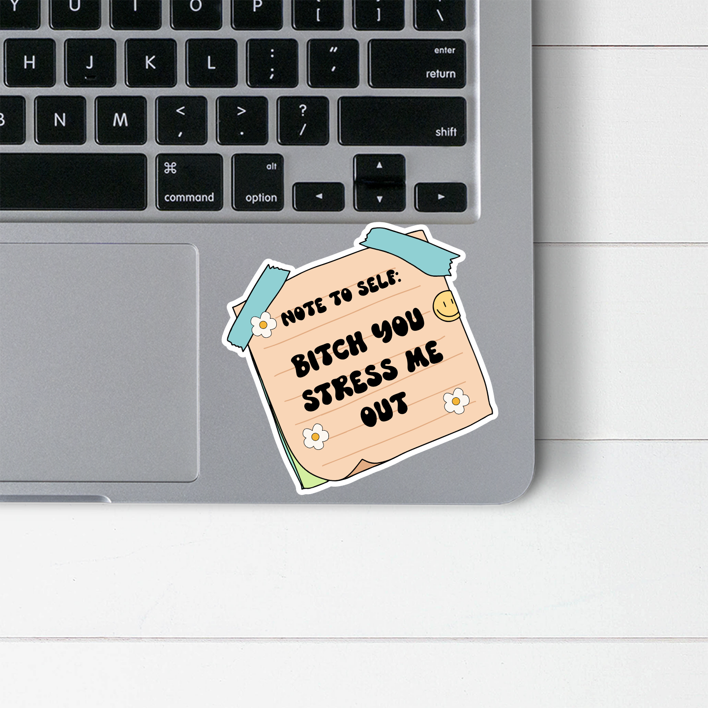 Mental Health Stickers | Note To Self | Bitch You Stress Me Out