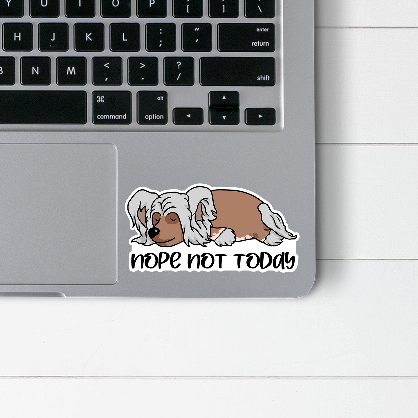 Chinese Crested - Nope Not Today Stickers