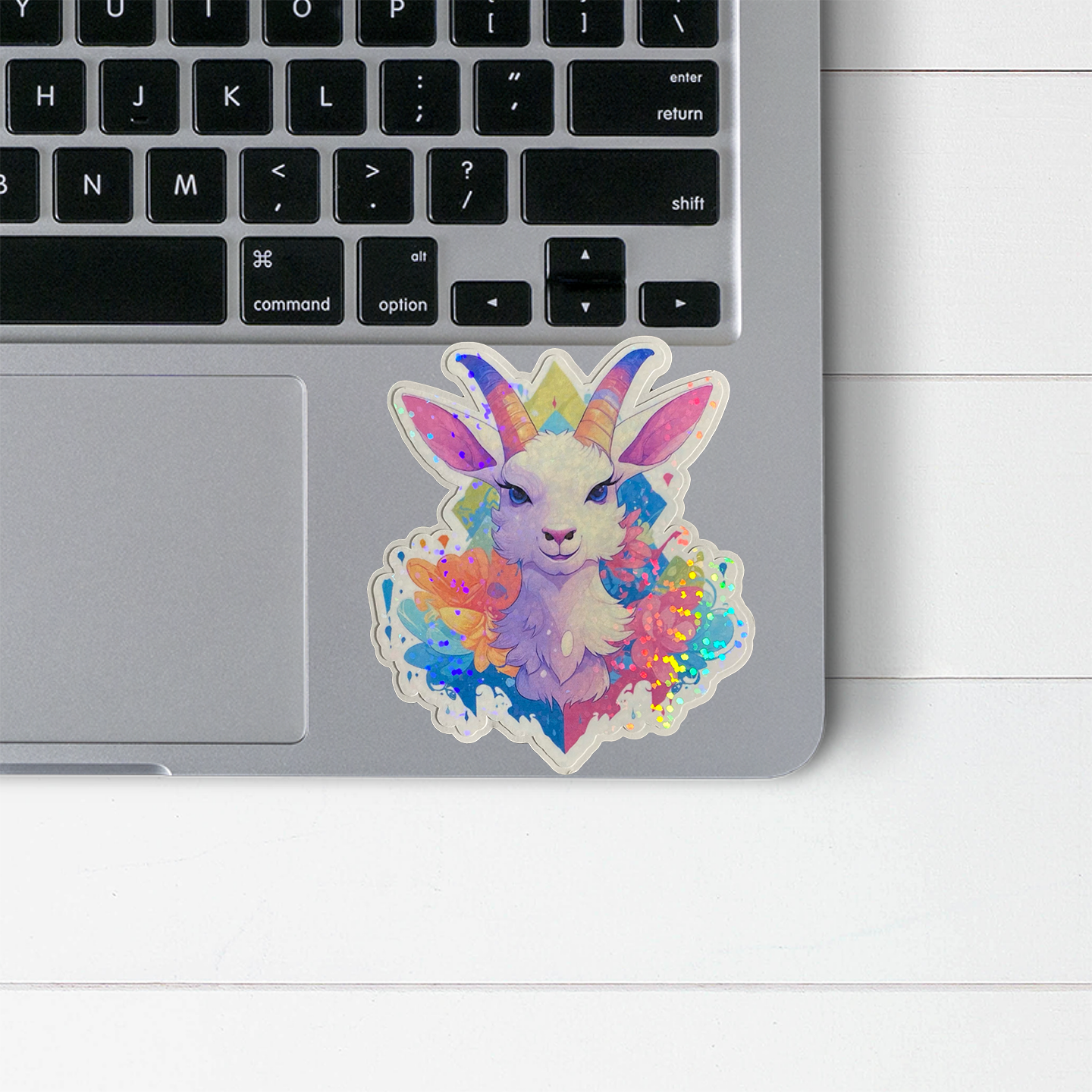 Pastel Goat Holographic Sticker