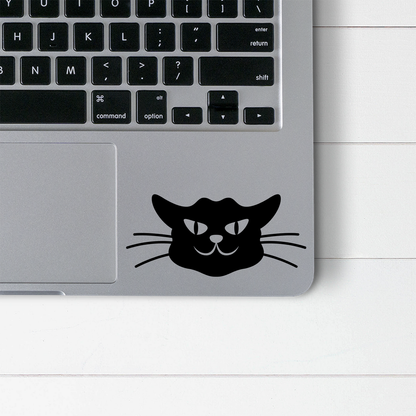 Black Cat Smiling Stickers