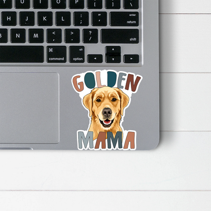 Golden Retriever Mama Sticker