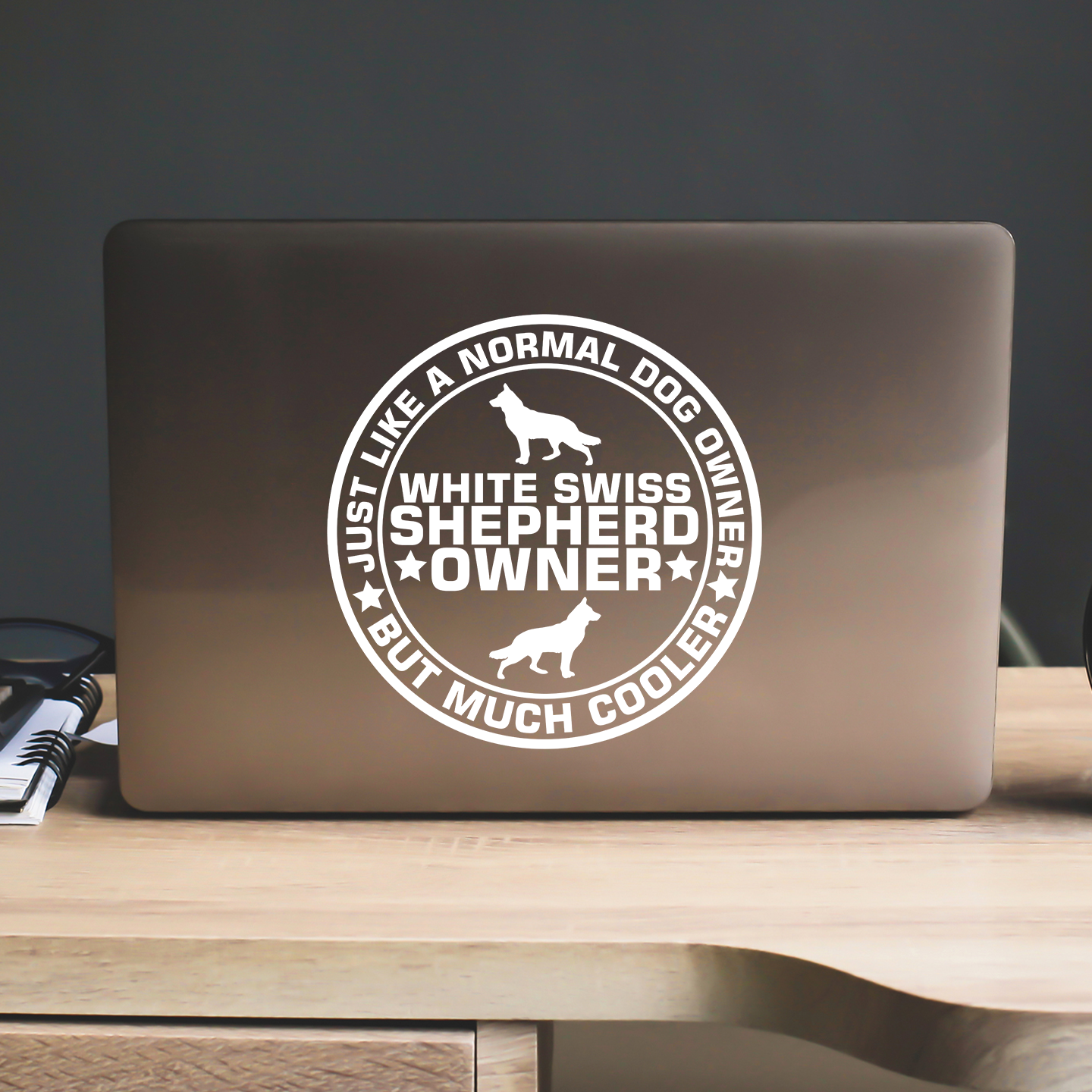White Swiss Shepherd Owner Sticker