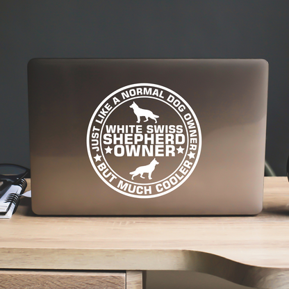 White Swiss Shepherd Owner Sticker