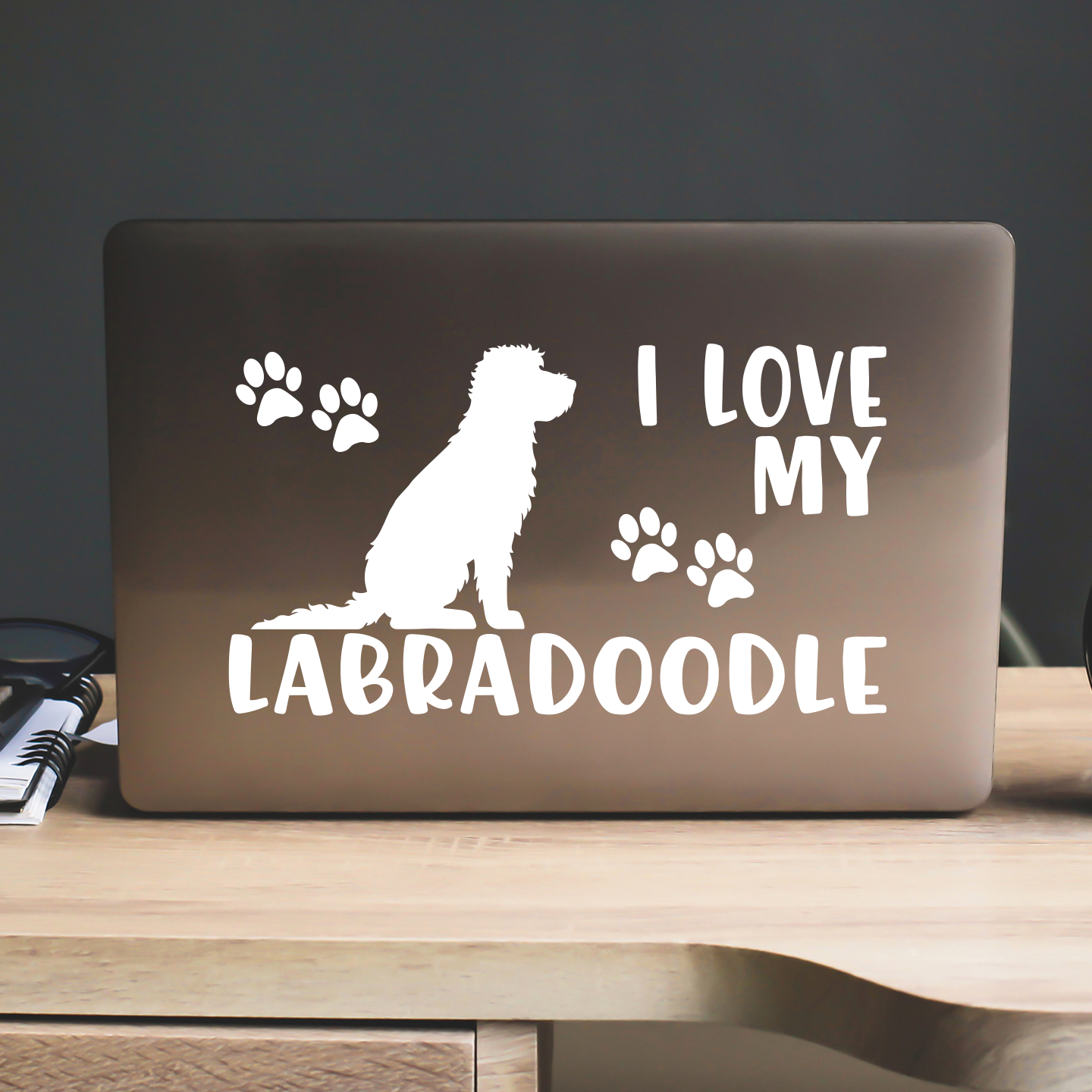 I Love My Labradoodle Sticker