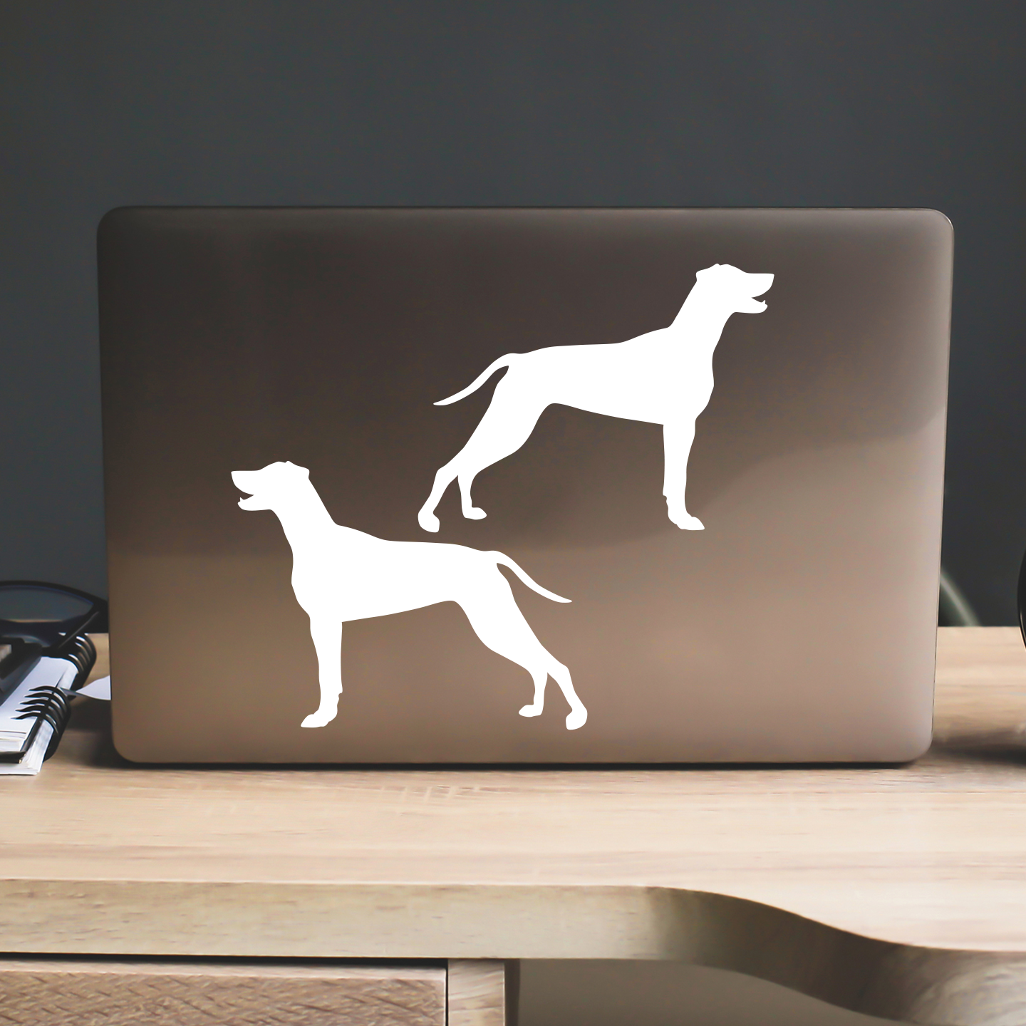 Weimaraner Silhouette Stickers