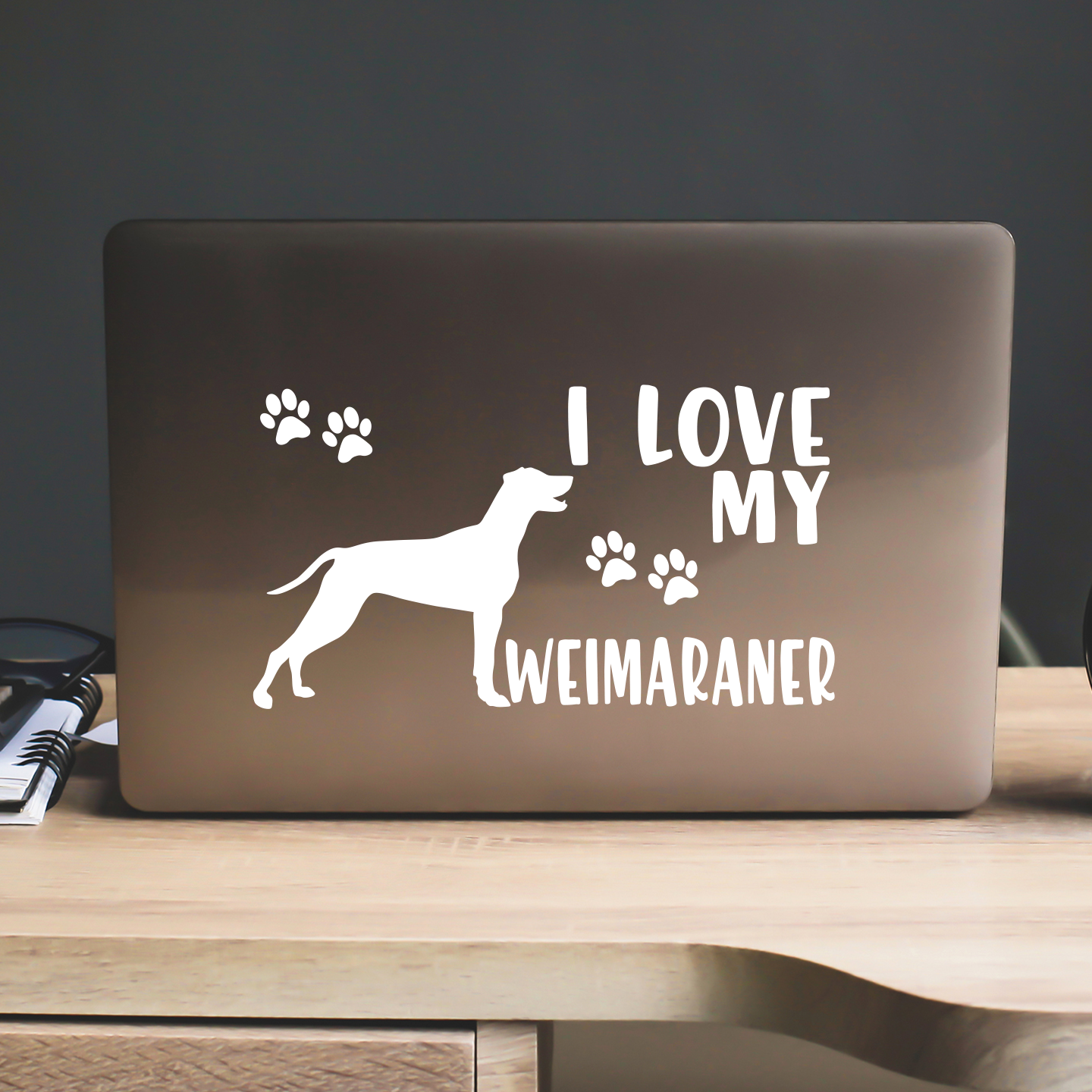 I Love My Weimaraner Sticker