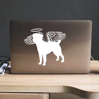 Border Terrier With Angel Wings Halo Sticker