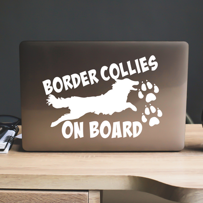 Border Collies On Board Sticker