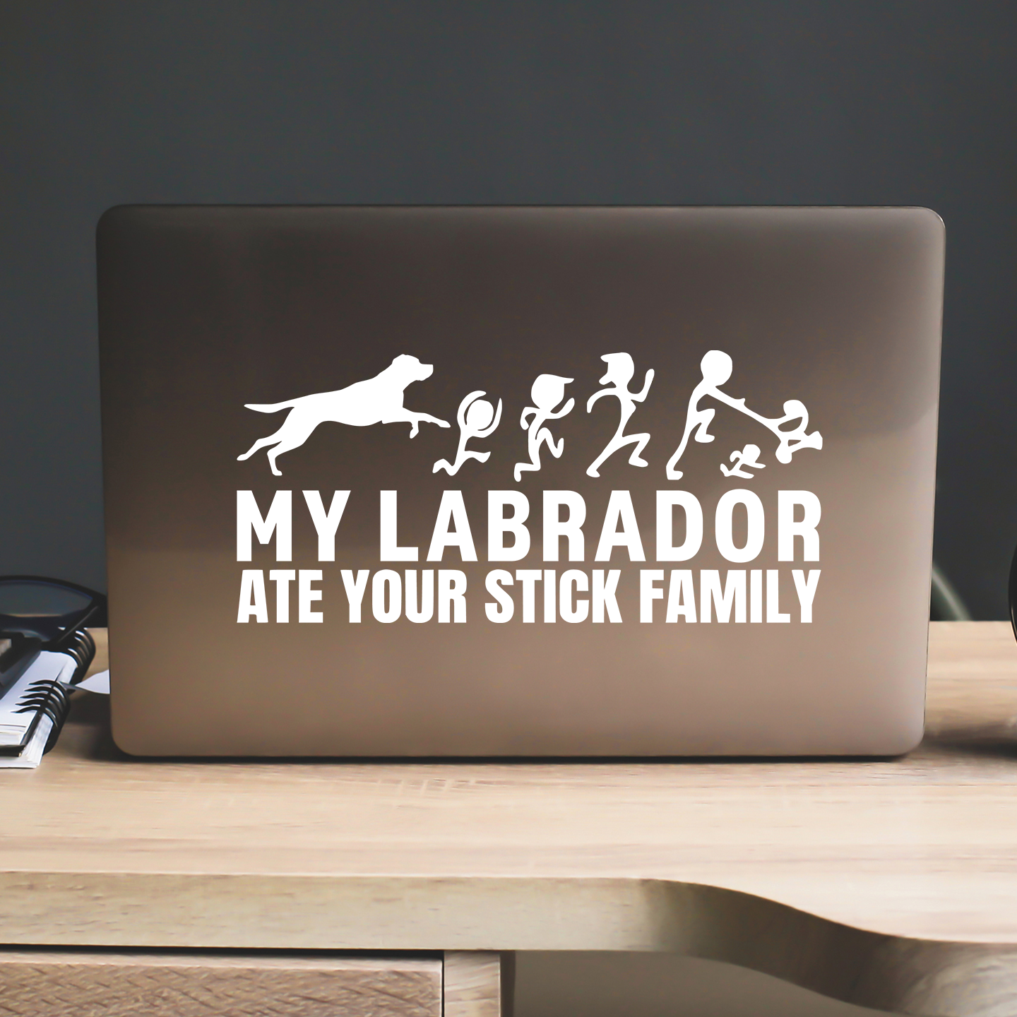 My Labrador Ate Your Stick Family Sticker