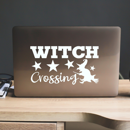 Witch Crossing Sticker