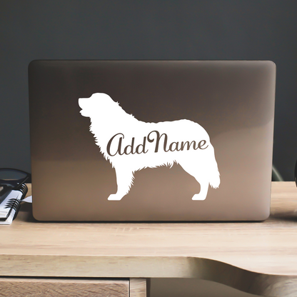 Bernese Mountain Dog With Name Sticker