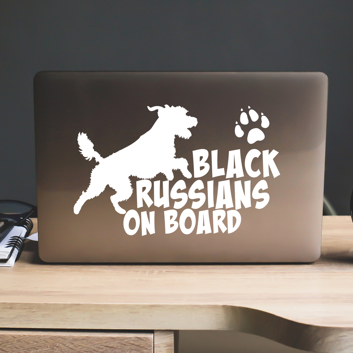 Black Russian Terriers On Board Sticker