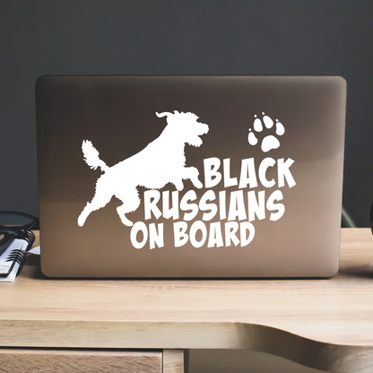 Black Russian Terriers On Board Sticker