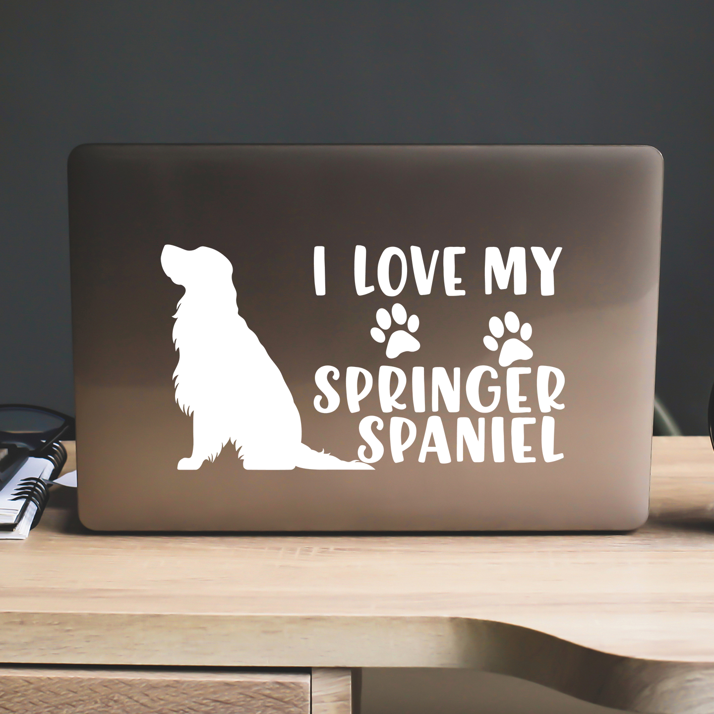 I Love My Springer Spaniel Sticker