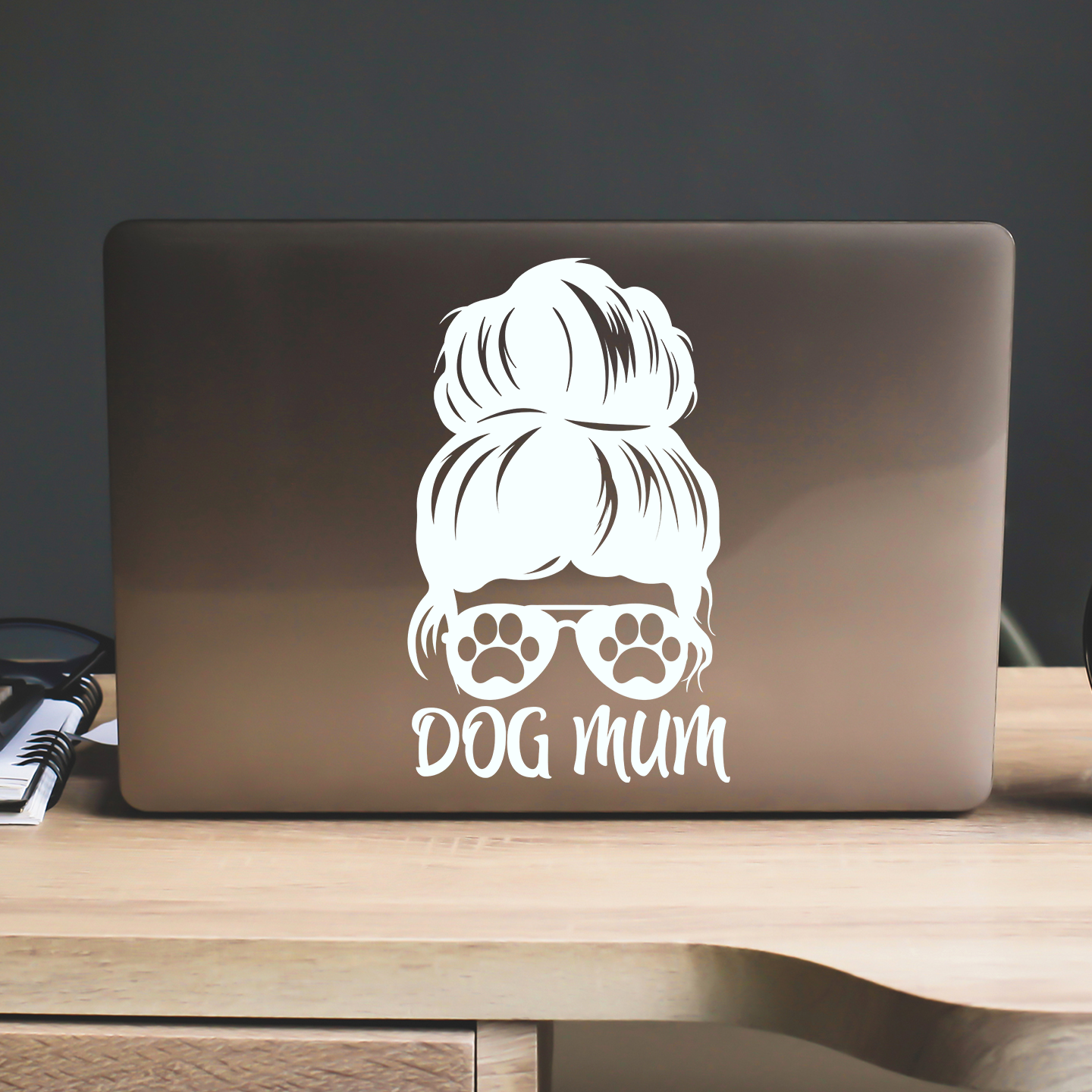 Dog Mum Messy Bun Sticker