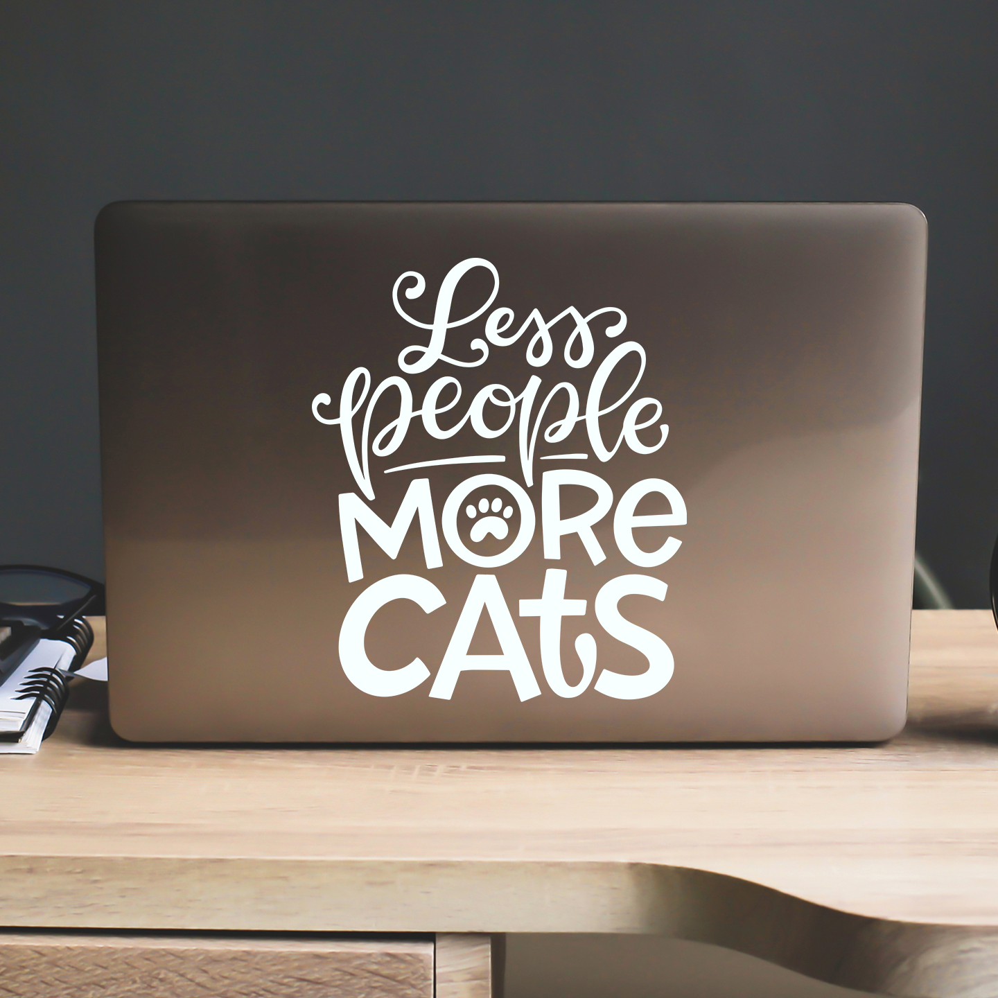 Less People More Cats Sticker