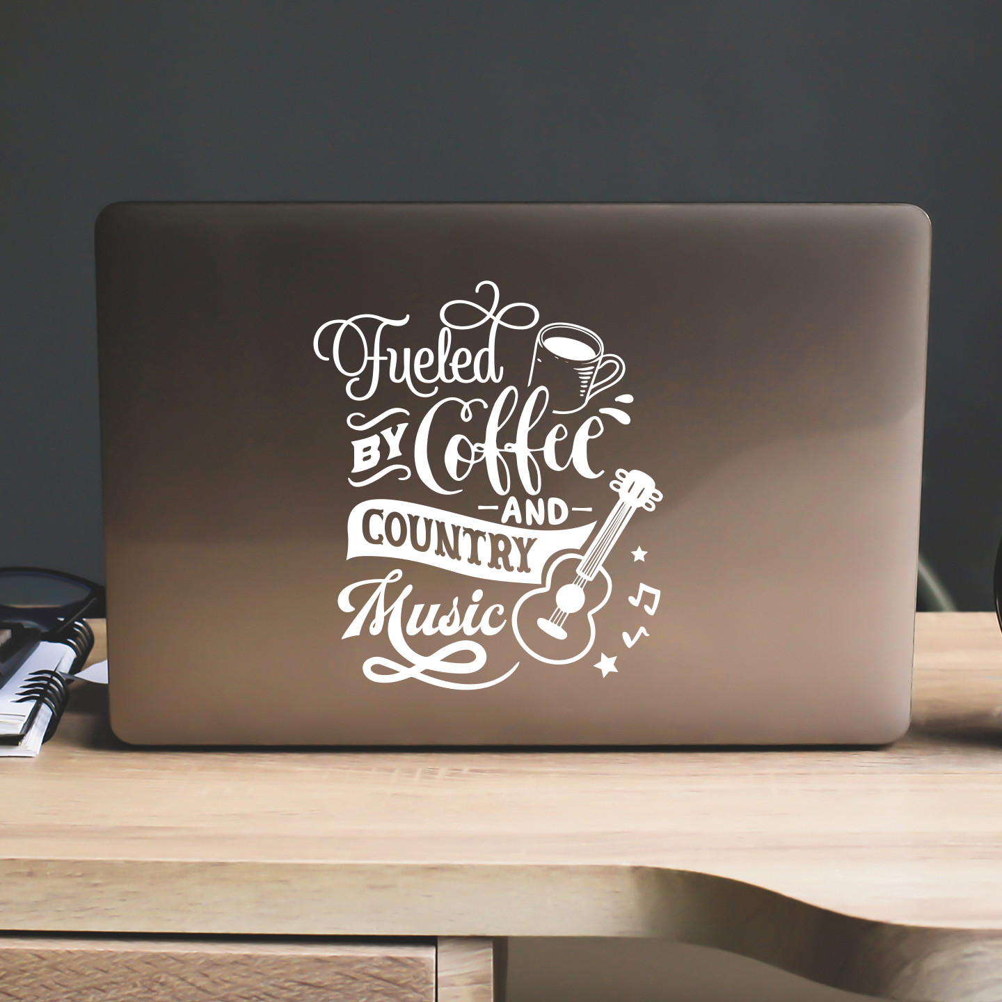 Fueled By Coffee And Country Music Sticker