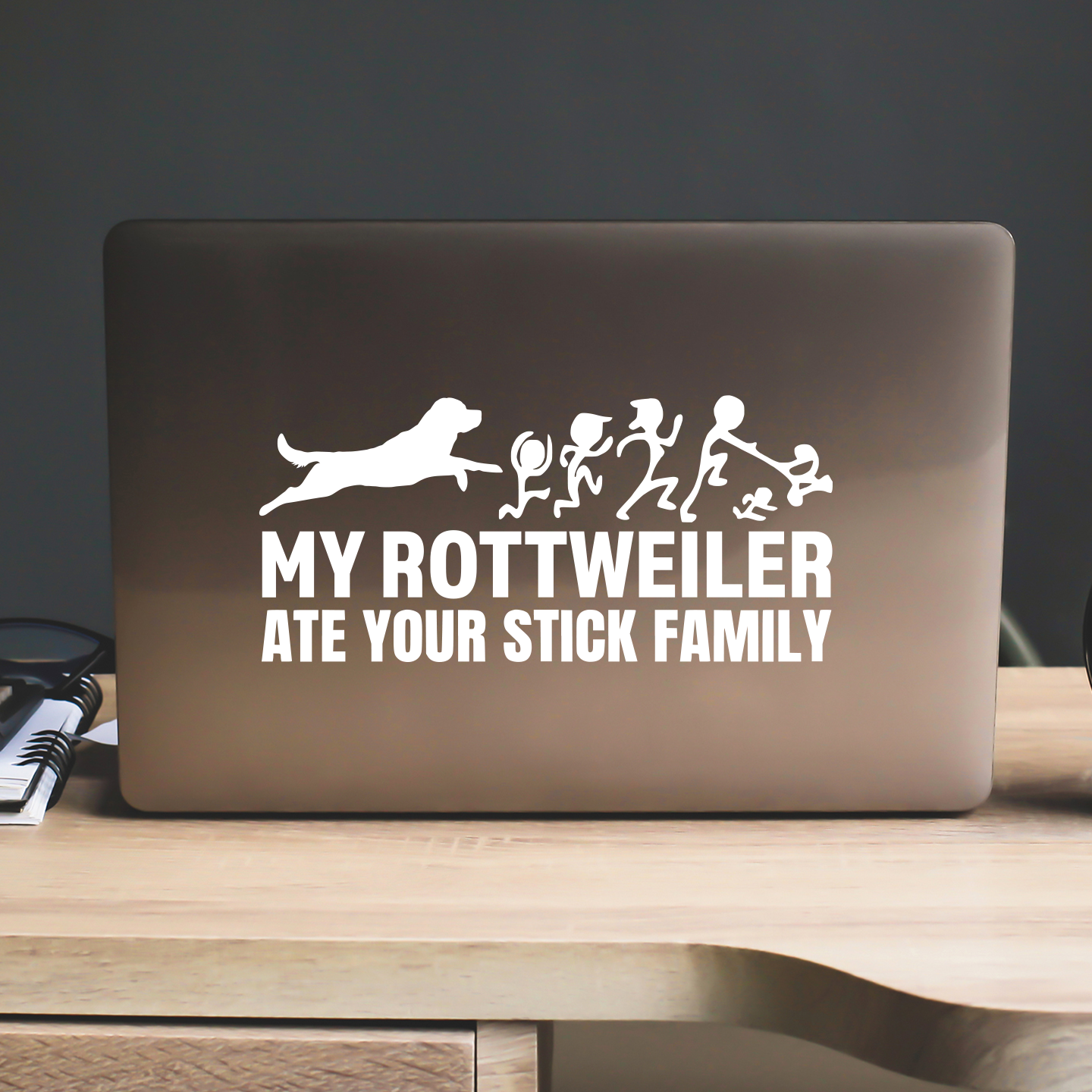 My Rottweiler Ate Your Stick Family Sticker