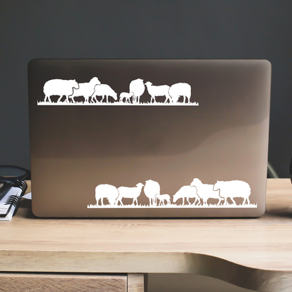 Sheep In Paddock Silhouette Stickers