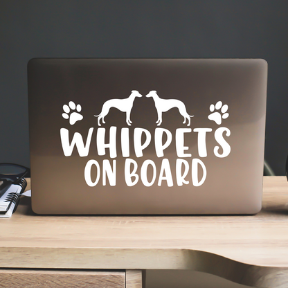 Whippets On Board Sticker