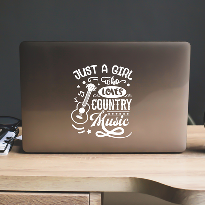 Just A Girl Who Loves Country Music Sticker