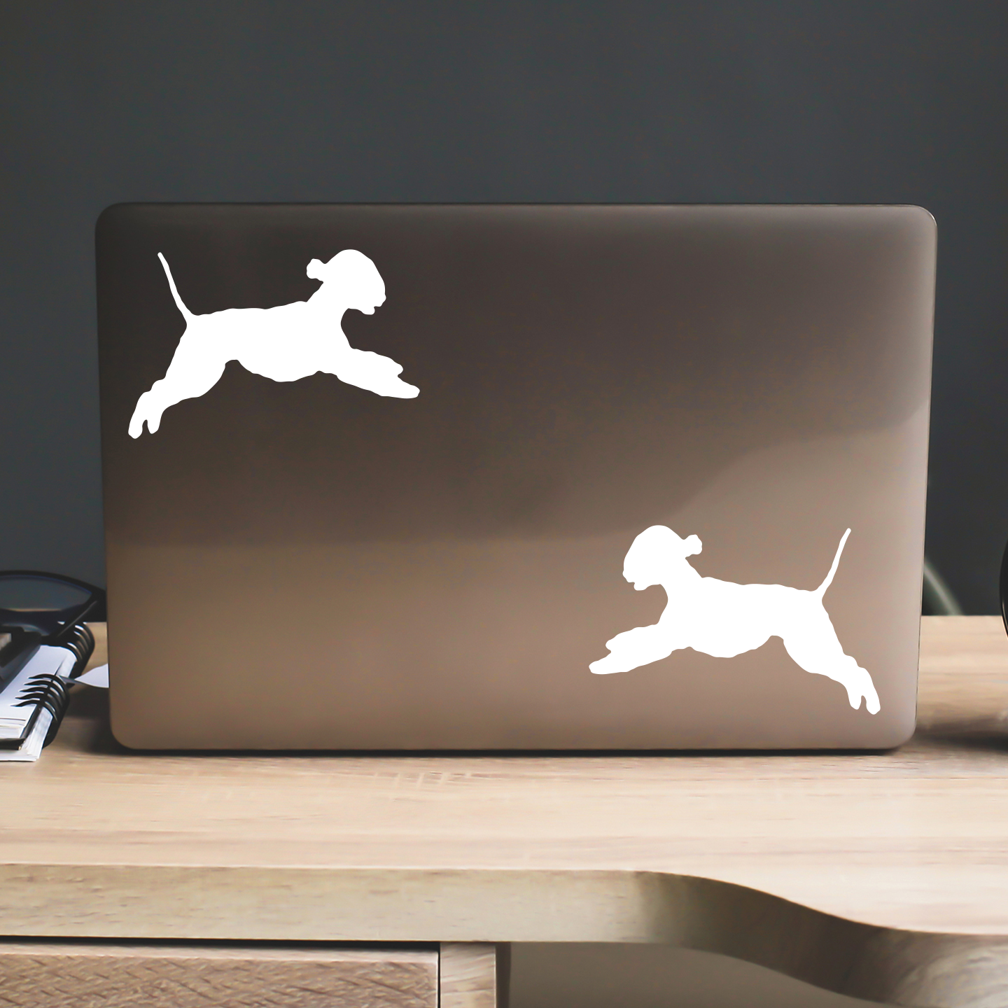 Bedlington Terrier Silhouette Stickers