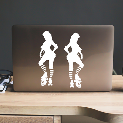 Roller Derby Girl Stickers