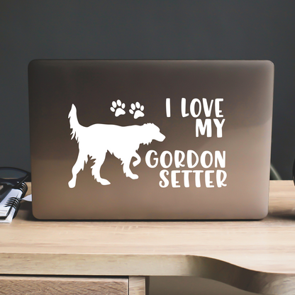 I Love My Gordon Setter Sticker
