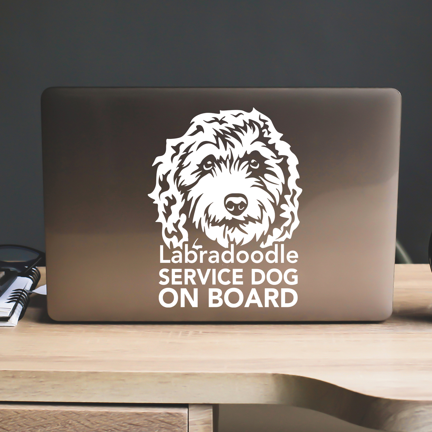 Labradoodle Service Dog On Board Sticker