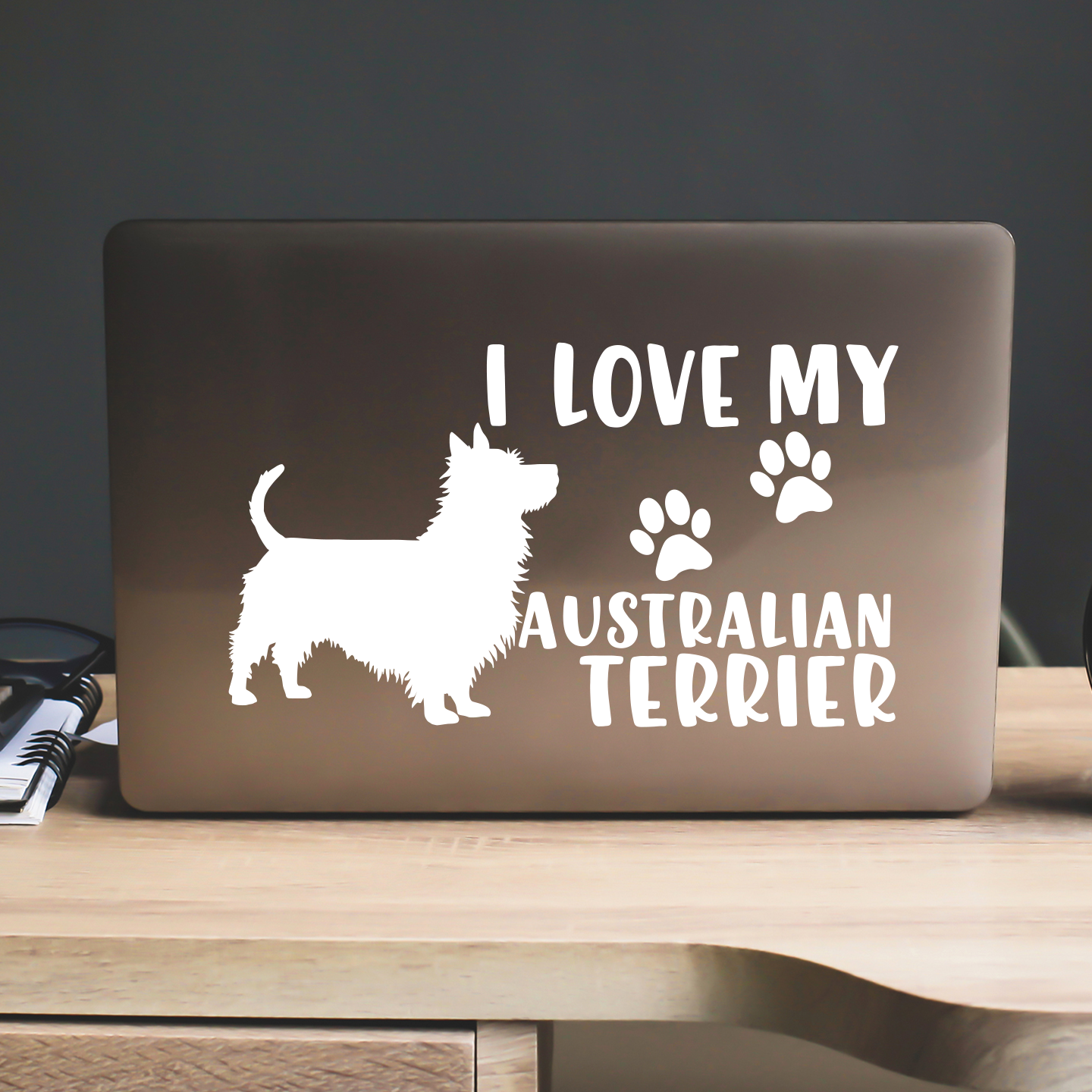 I Love My Australian Terrier Sticker