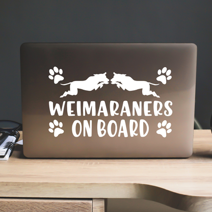 Weimaraners On Board Sticker