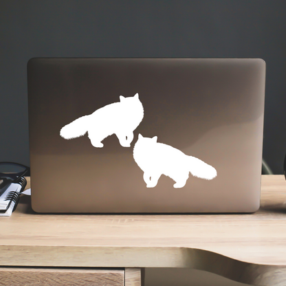 Burmese Cat Silhouette Stickers