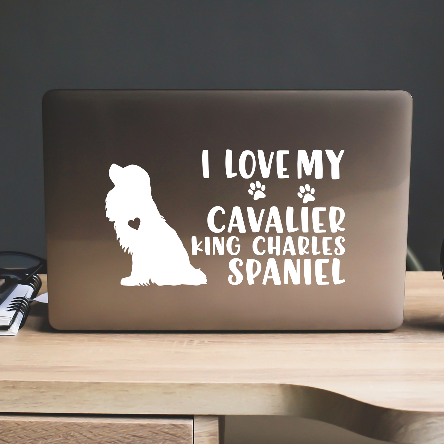 I Love My Cavalier King Charles Spaniels Sticker