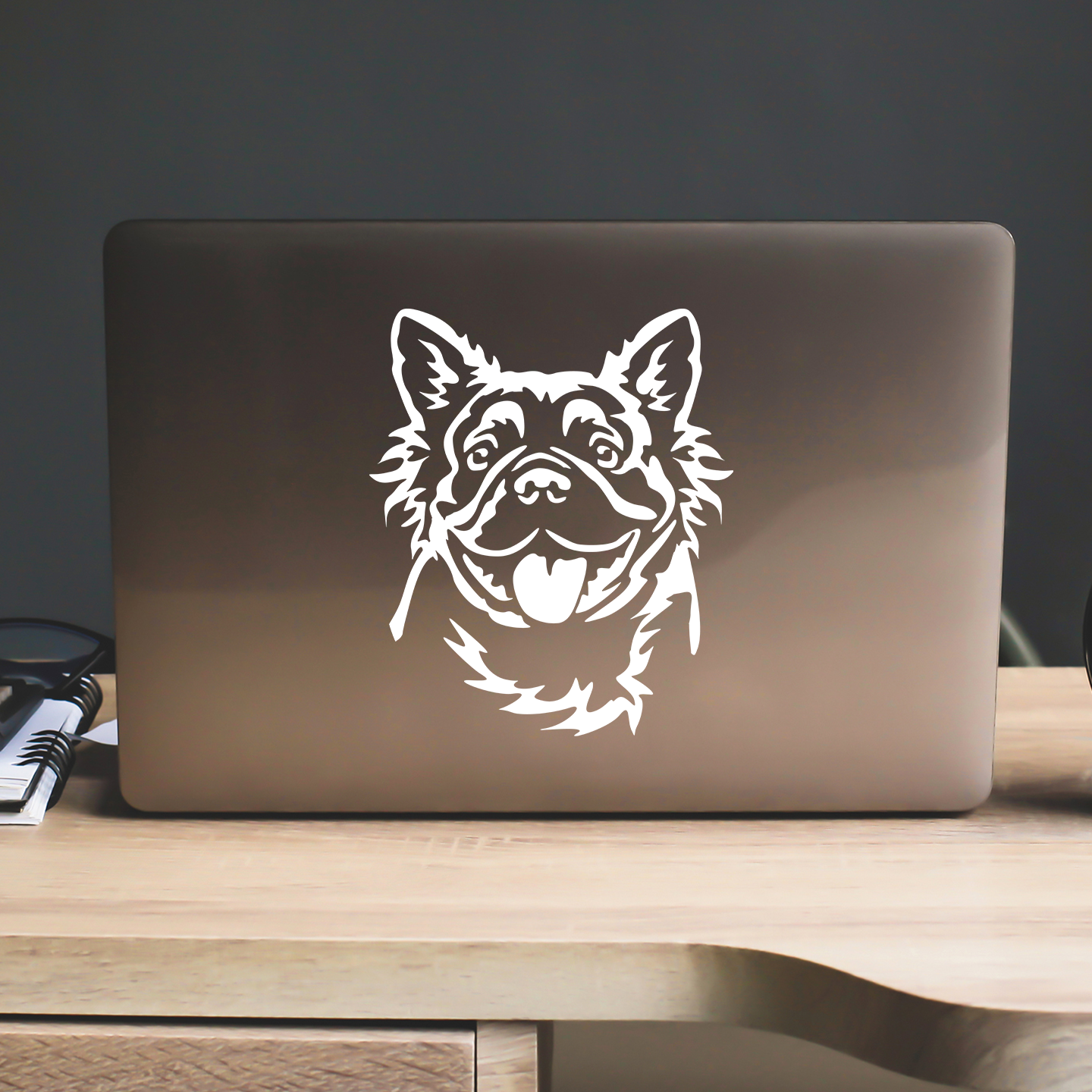 Fluffy French Bulldog Sticker